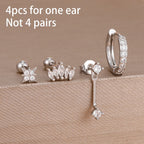 Zircon Water Drop Hoops