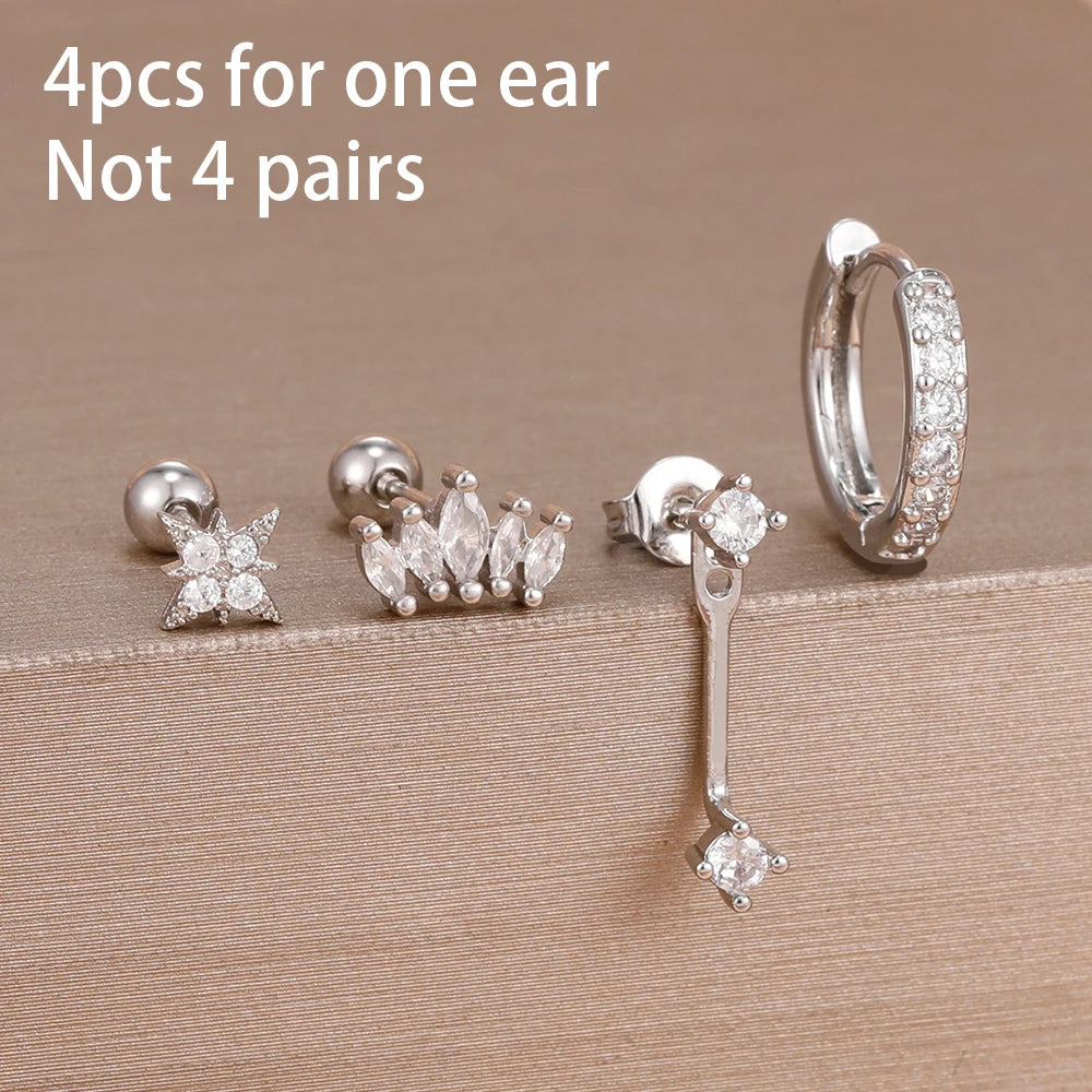 Zircon Water Drop Hoops