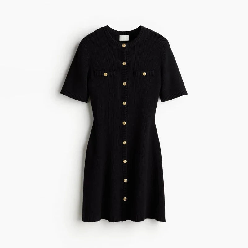 Ribbed Knit Mini Dress