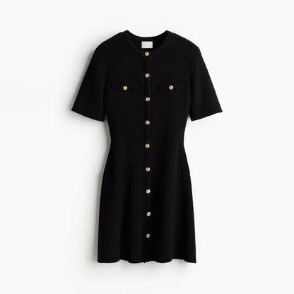 Ribbed Knit Mini Dress