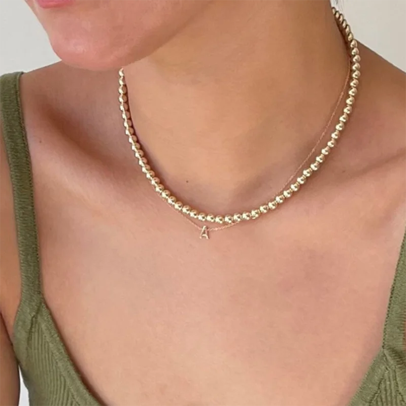 Geometric Zircon Pendant Necklace