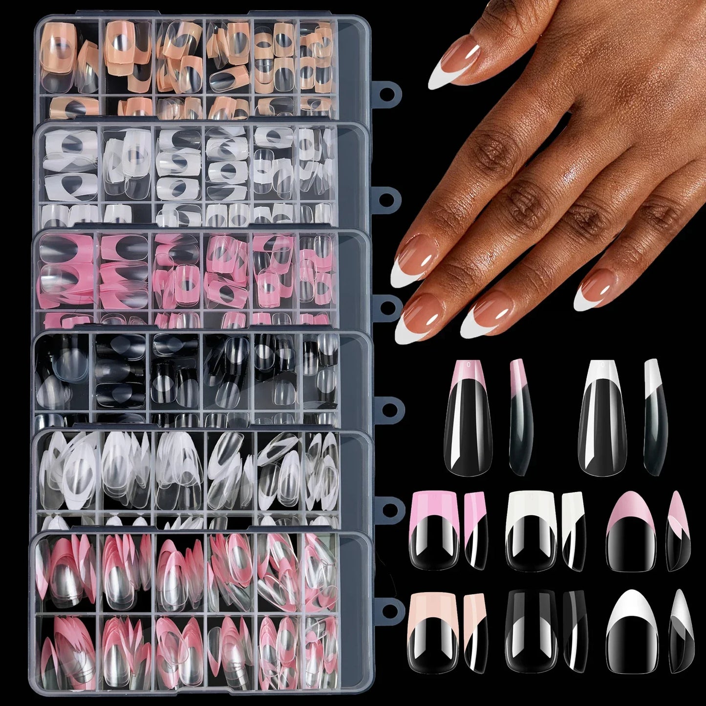 Multicolor Acrylic Nail Tips