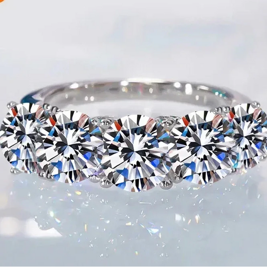 Eternity Moissanite Silver Ring