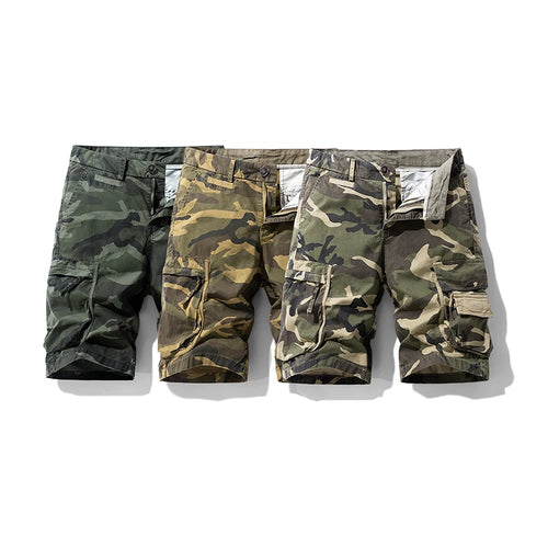 Camo Multi-Pocket Loose Shorts