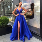 Satin Halter Ball Gown