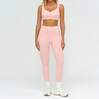 Knit Construction Sleeveless True-To-Size Fit Two-Piece Yoga Set