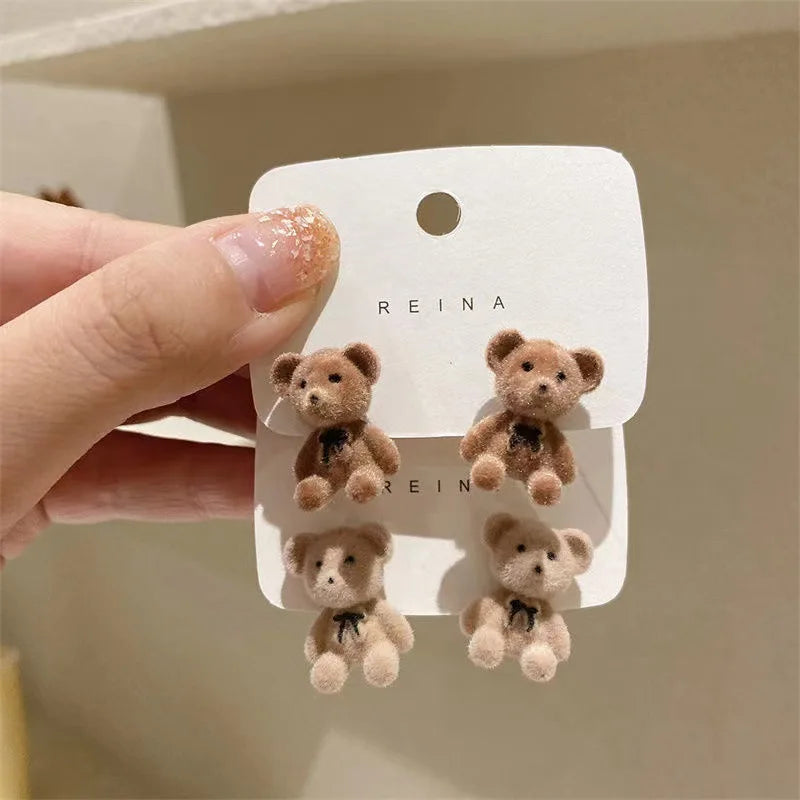 Plush Rabbit Stud Earrings