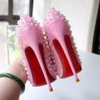 Studded Patent Leather Pumps