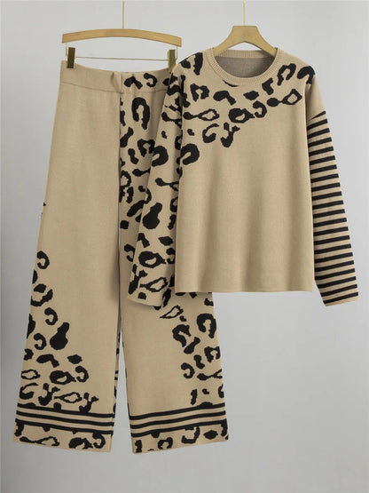 Leopard Knit Set