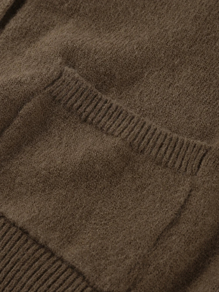 Casual O-Neck Chocolate Cardigan