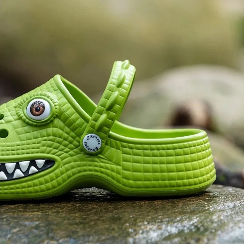 Crocodile Print House Clogs