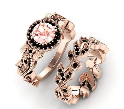 Vintage Rose Gold Ring Set