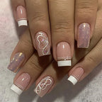 Short Square Press Nails Gradient