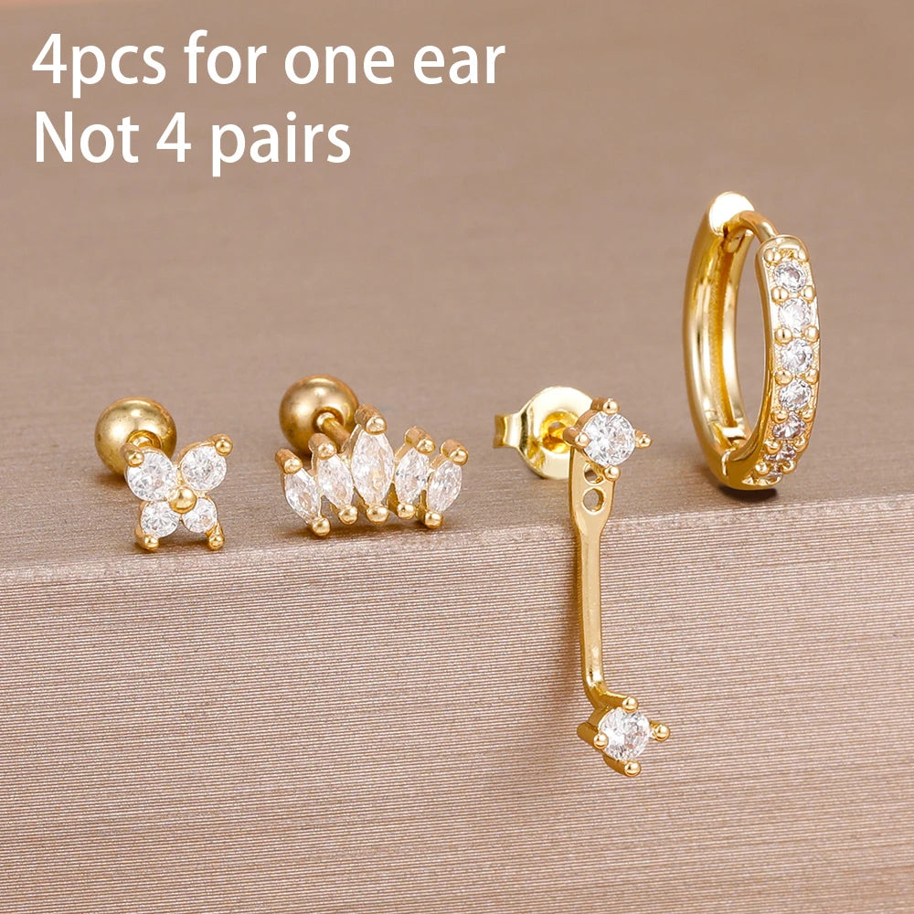 Zircon Water Drop Hoops