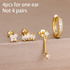 Zircon Water Drop Hoops