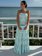 Tiered Lace Maxi Gown