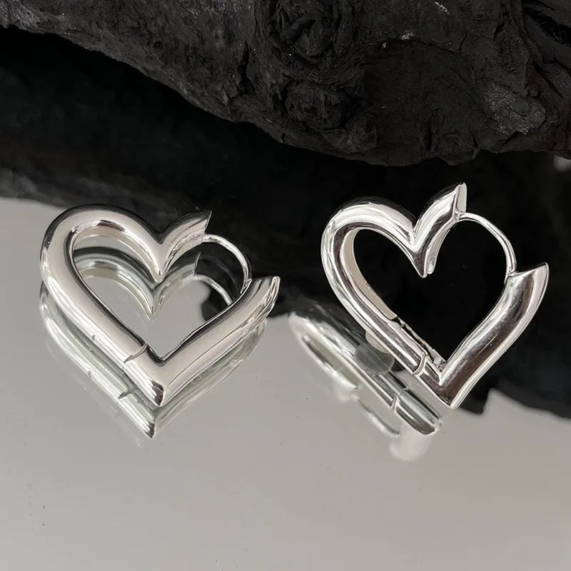 Romantic Heart Stud Earrings