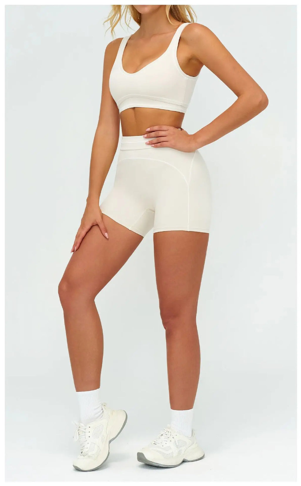 Knit Construction Sleeveless True-To-Size Fit Two-Piece Yoga Set
