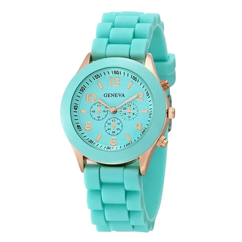 Female Quartz Silicone Strap Watch