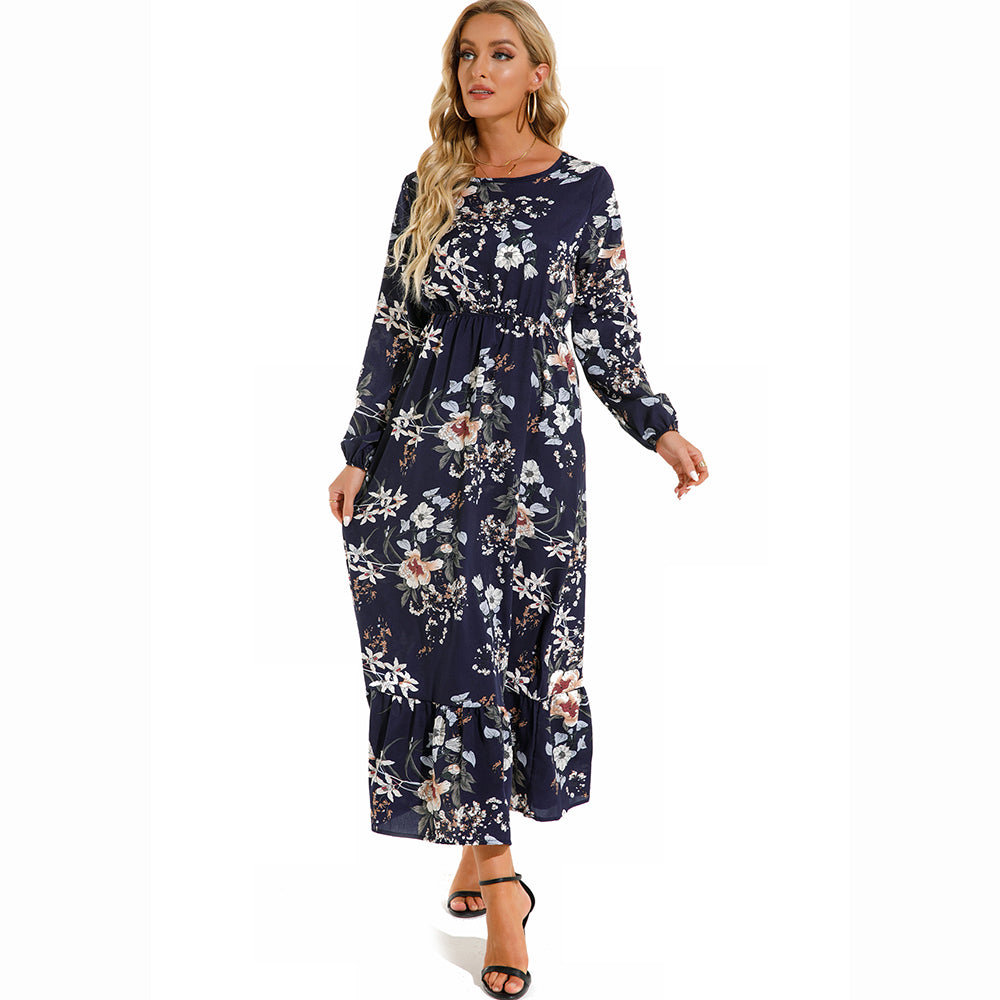 Floral Bohemian Chiffon Maxi Dress