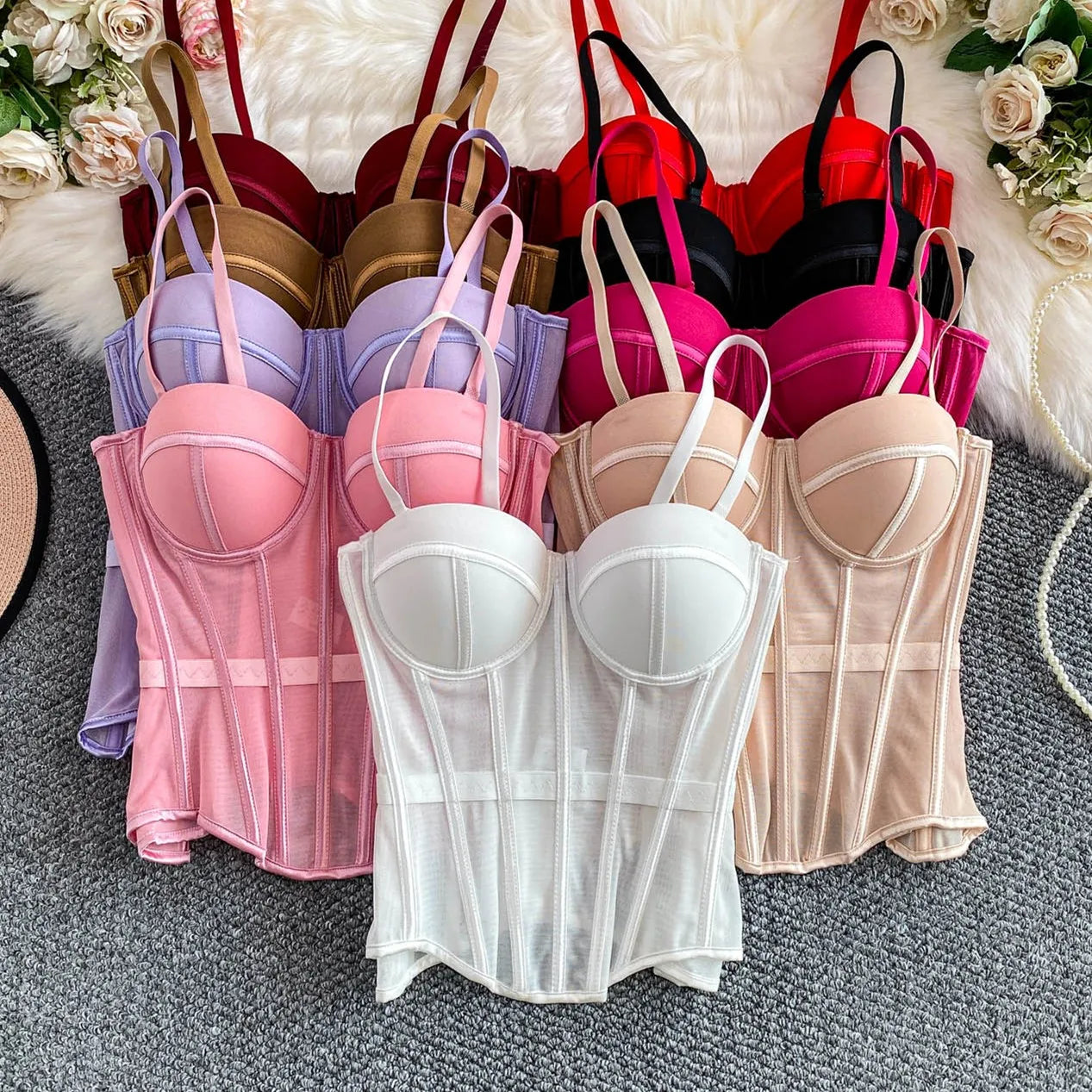 Transparent Mesh Sexy Corset