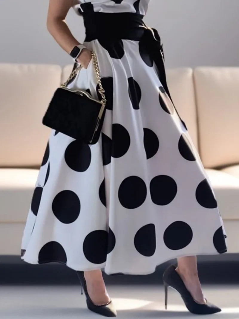 Prom Evening Polka Dot Dress