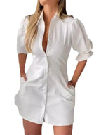 White Shirt Mini Dress