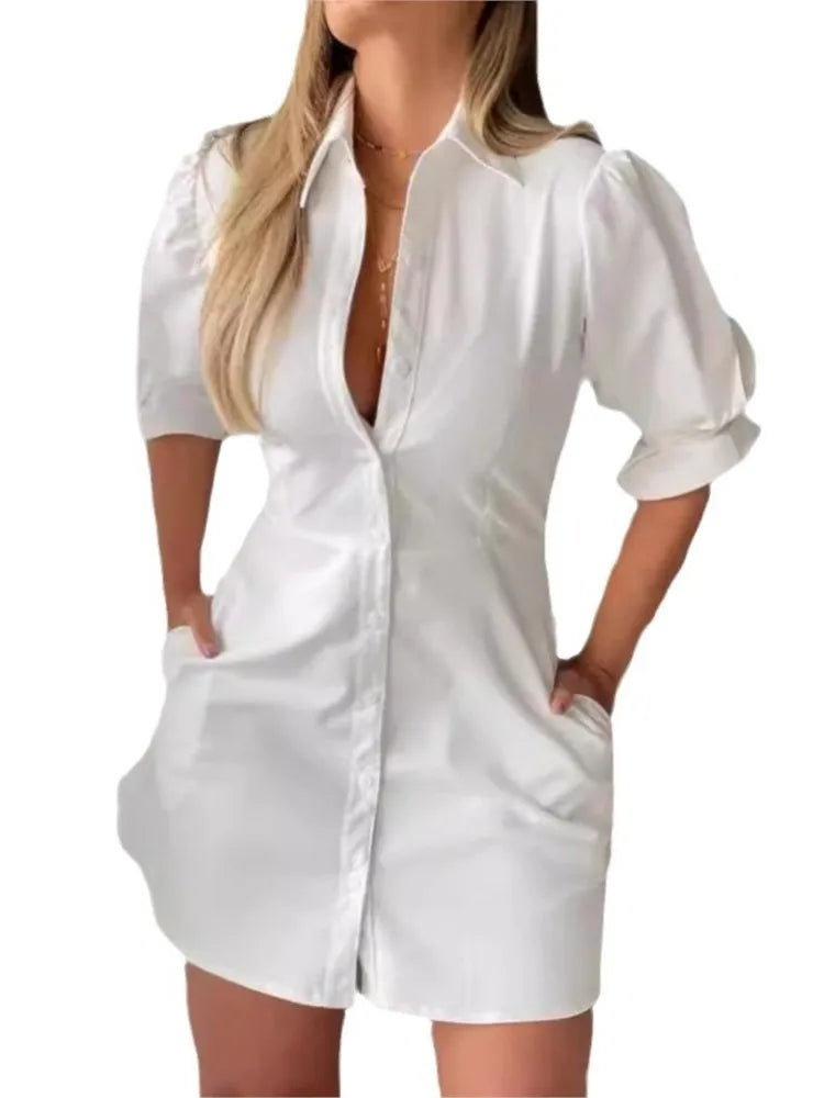 White Shirt Mini Dress