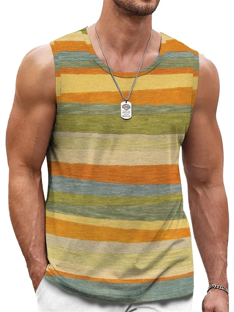 Vintage Stripe Quick-Dry Tank Top