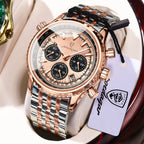 POEDAGAR Business Blue Steel Watch