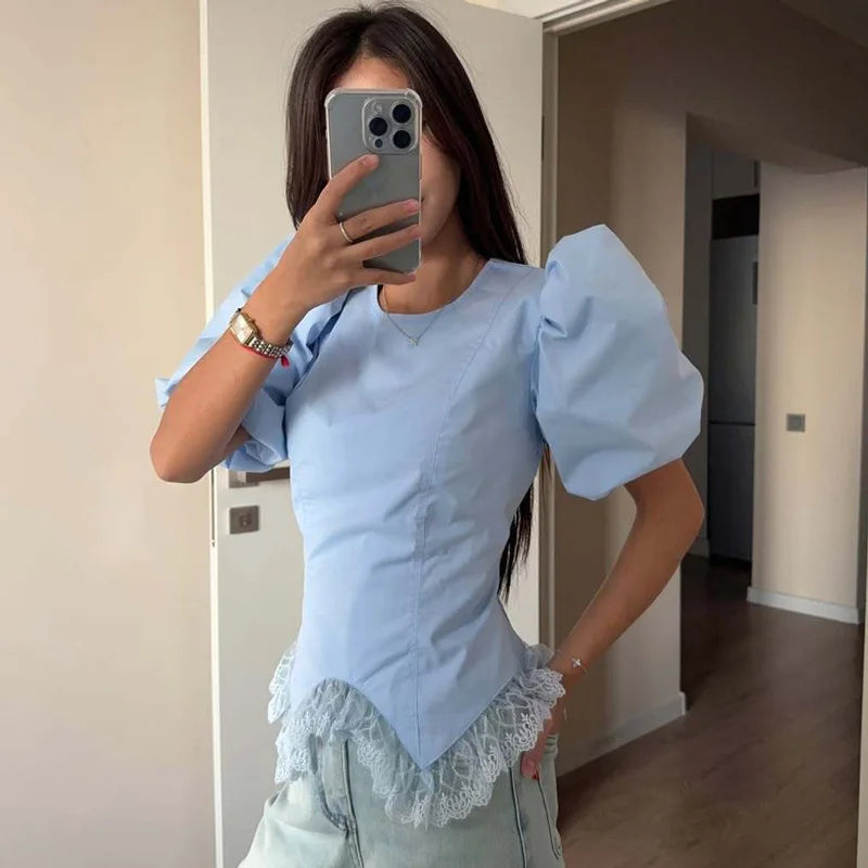Lace Slim Shirt