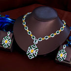 Multicolor Zirconia Bridal Jewelry Set