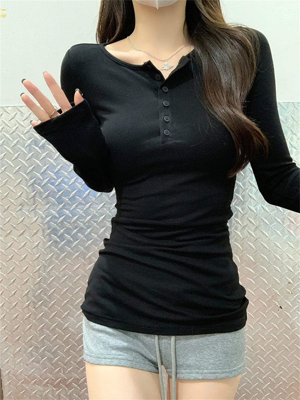 Synthetic Solid Crew Neck True-To-Size Fit T-Shirt