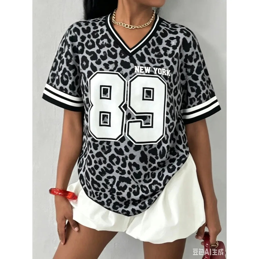 New York Leopard Graphic Tee