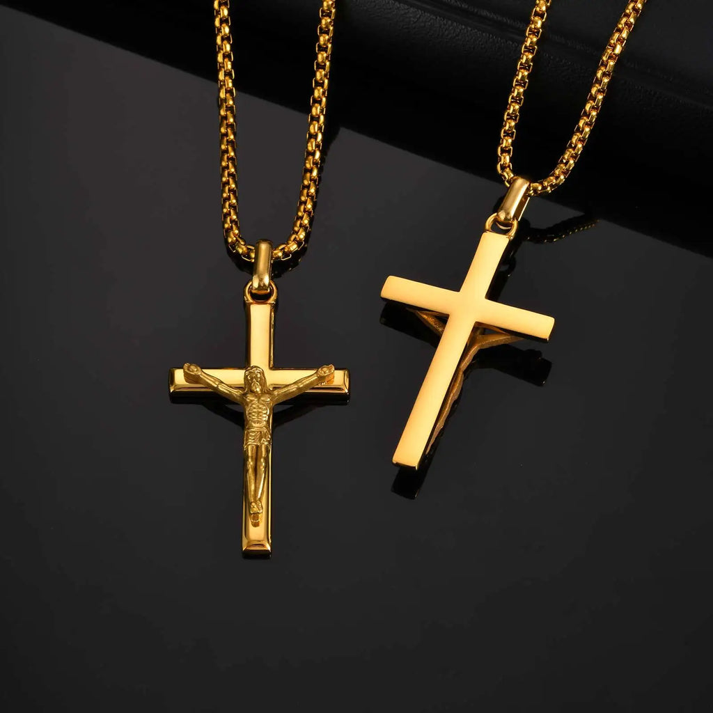 Mprainbow Crucifix Cross Necklace