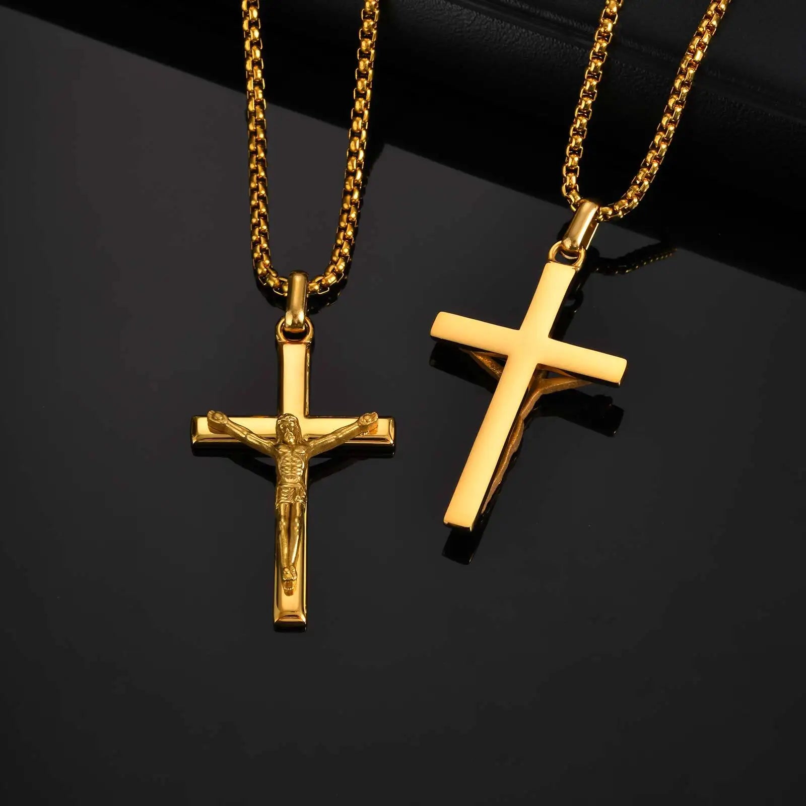 Mprainbow Crucifix Cross Necklace