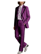 Black Trim Slim Tuxedo Suit Set