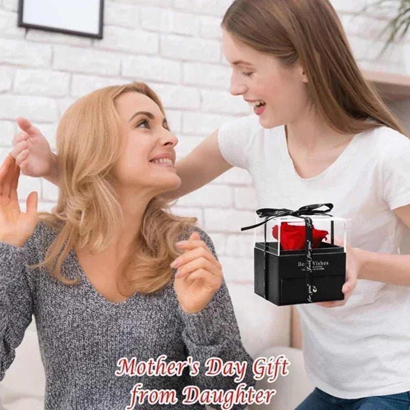 Heart Rose Pendant Necklace