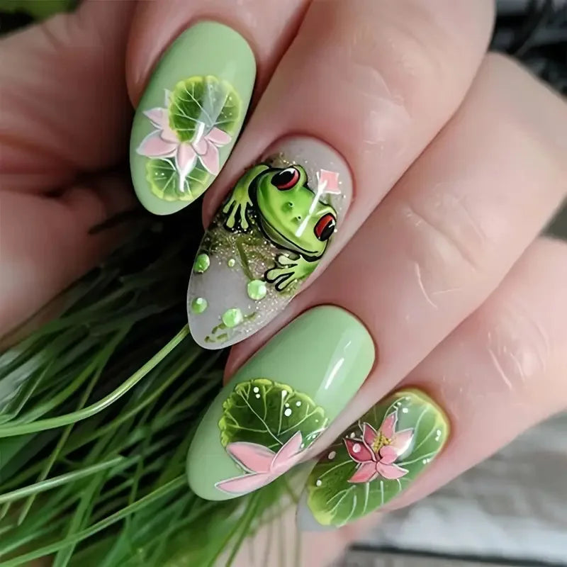 set Medium long fake nails