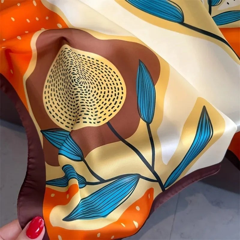 Polka Dot Square Silk Scarf