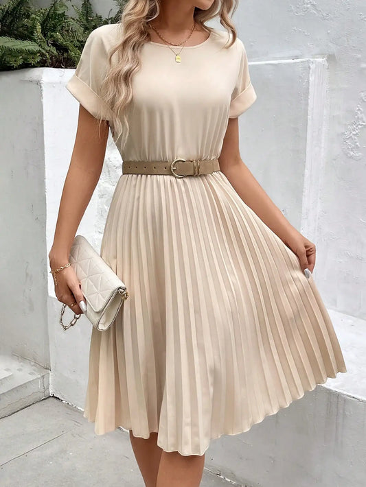 Elegant Ruffled Sleeve Dress