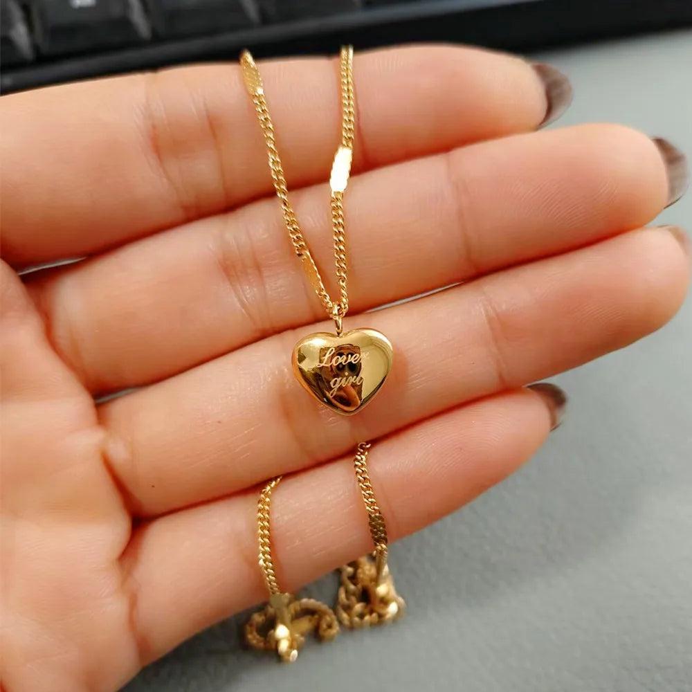 Bubble Heart Snake Necklace