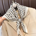 Luxury Silk Plaid Hijab Scarf