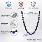 Mprainbow Agate Lapis Necklace