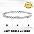 Sterling Silver Tennis Chain Bracelet