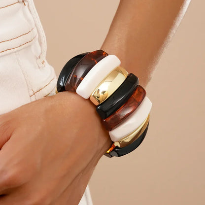 Acrylic Elastic Geometric Bracelet