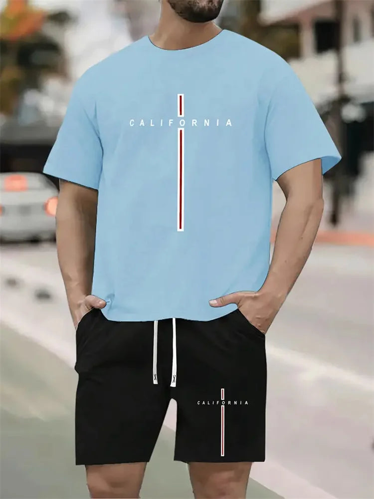 Letters Print Hip-Hop Sports Suit