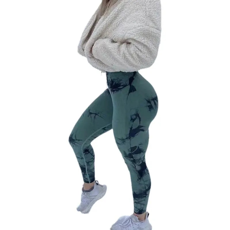 Tie-Dye Seamless High Waist Yoga Pants