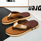 Patchwork Fabric Beach Flip-Flops