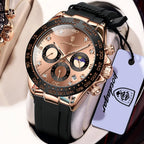 POEDAGAR Military Chronograph Silicone Watch